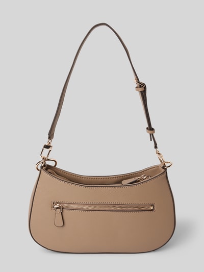 Guess Handtasche mit Label-Anhänger Modell 'NOELLE' Taupe 4