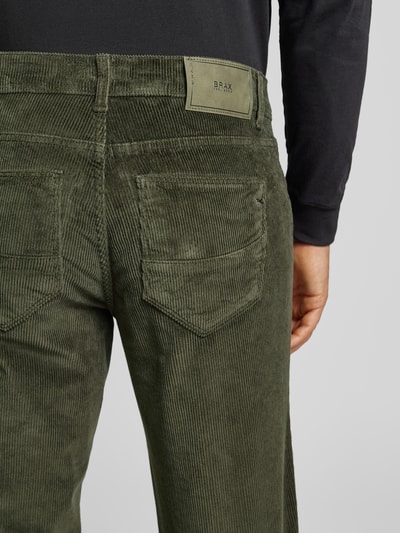 Brax Stoffen broek in 5-pocketmodel, model 'CADIZ' Olijfgroen - 3