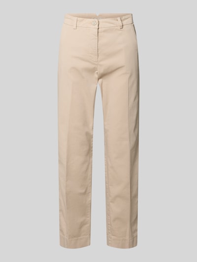 Produktfoto, Hose mit Gesäßtaschen Modell 'KIANA' von Cambio in Beige, Baumwoll-Elasthan-Mix, verkürzte Passform, glatte Struktur