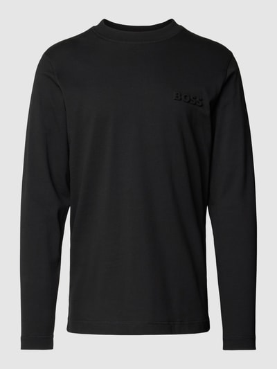 BOSS Orange Longsleeve im unifarbenen Design Black 2