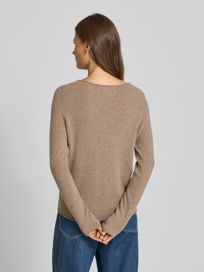 Christian Berg Woman Gebreide pullover van puur kasjmier Roodbruin gemêleerd - 5