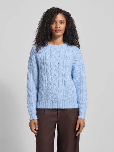 Christian Berg Woman Strickpullover mit Rundhalsausschnitt Hellblau 4