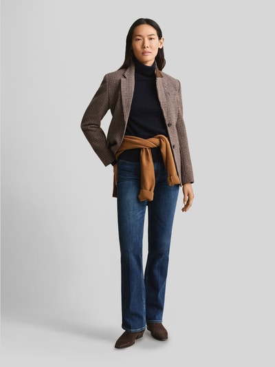 GANT sweter z golfem o kroju regular fit z mieszanki wełny Granatowy 1