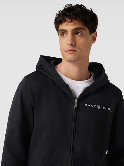 Gant Sweatjacke mit Kapuze Black 3