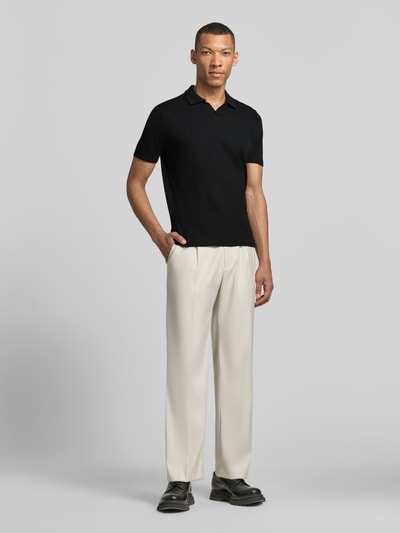 MARKUP Modern Fit Poloshirt mit Polokragen und Label-Detail Black 1