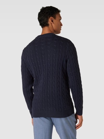 SELECTED HOMME Strickpullover mit Zopfmuster Marine 5