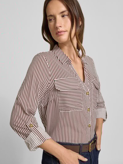 Vero Moda Regular fit overhemdblouse van pure viscose, model 'BUMPY' Bordeaux - 3