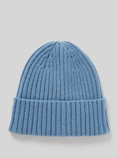 Jake*s Casual Beanie met brede omslag Jeansblauw - 1