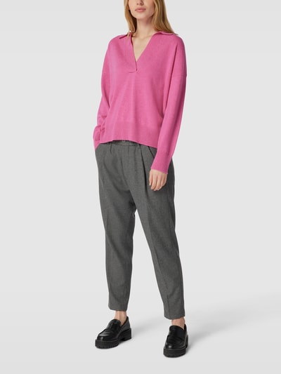 (The Mercer) N.Y. Kaschmir Pullover in Strick-Optik Rosa 1