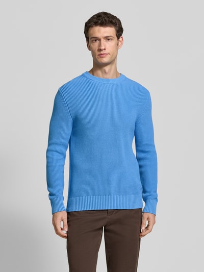 MCNEAL Regular Fit Strickpullover aus reiner Baumwolle Sky 4