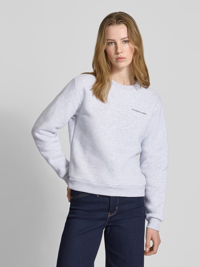 Colourful Rebel Relaxed fit sweatshirt met ronde hals Lichtgrijs gemêleerd - 4