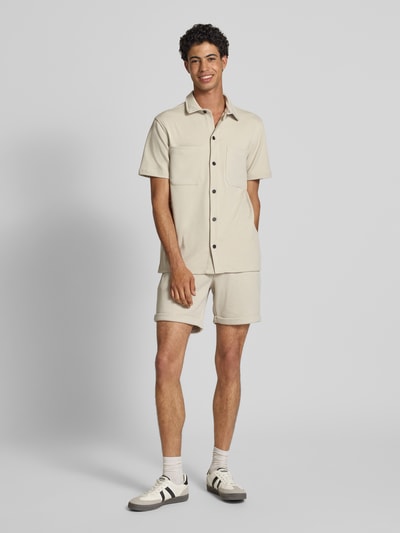 Only & Sons Regular fit overhemdjack met licht structuurmotief, model 'NEWKODYL' Offwhite - 1