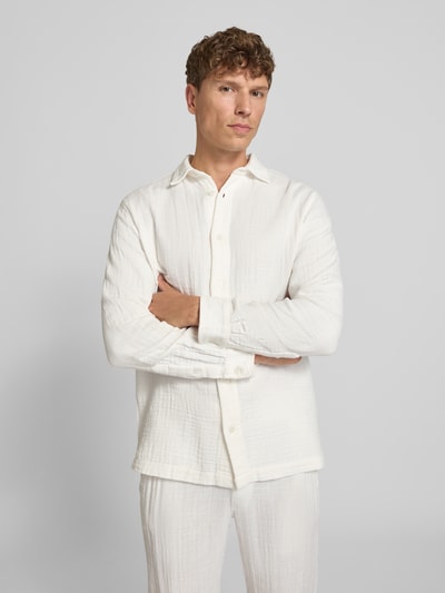 Lindbergh Regular Fit Freizeithemd mit Kentkragen Offwhite 4