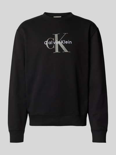 Calvin Klein Jeans Regular Fit Sweatshirt mit Logo-Print Modell 'Terry' Black 2