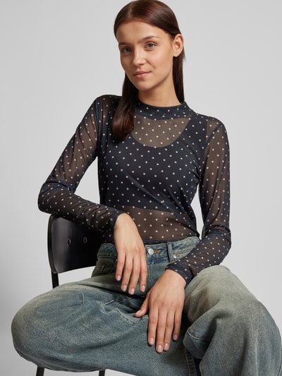 Tom Tailor Denim Mesh Longsleeve mit Print Black 3