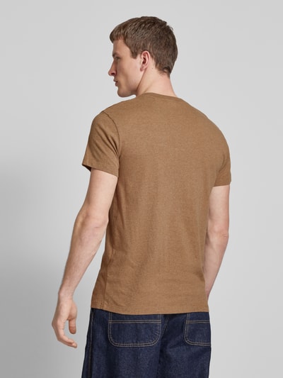 Superdry T-shirt met labelstitching Beige - 5