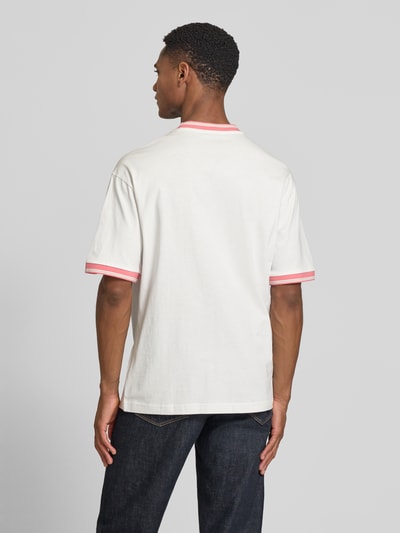 BOSS Orange Regular Fit T-Shirt aus reiner Baumwolle Modell 'TE_BLOCKS' Offwhite 5