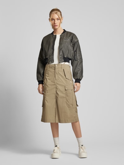 G-Star Raw Midirok met cargozakken, model 'Long Army Skirt' Zand - 1