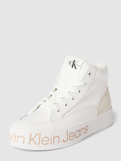 Calvin Klein Jeans High top sneakers met plateauzool, model 'VULC' Wit - 2