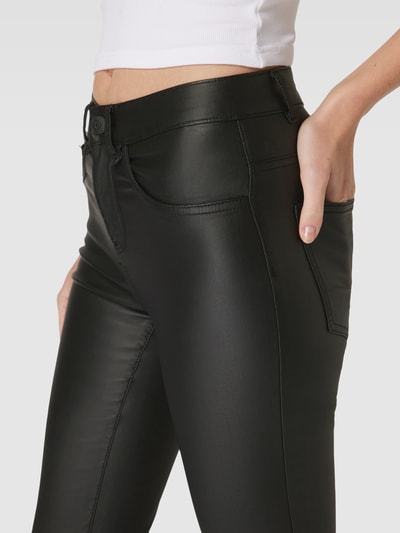 Only Flared cut broek in effen design, model 'FERN' Zwart - 3