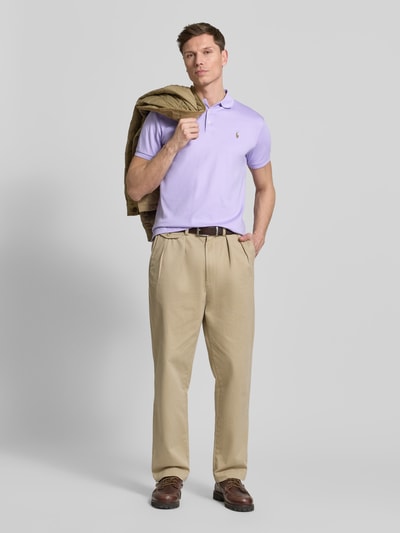 Polo Ralph Lauren Regular Fit Poloshirt aus reiner Baumwolle Violett 1