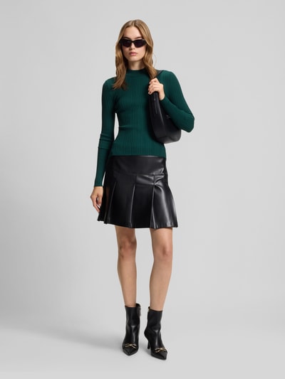 HUGO Slim Fit Pullover mit Rippstruktur Modell 'SARPHAMMILK' Dunkelgruen 1