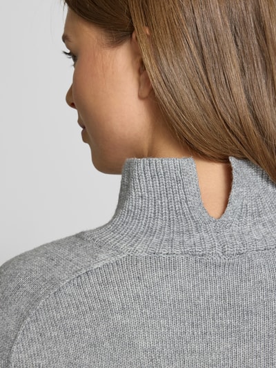 Tom Tailor Sweter z dzianiny o luźnym kroju z mieszanki wiskozy  Średnioszary 3