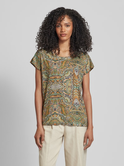 Soyaconcept T-shirt ze wzorem paisley model ‘Felicity’ Niebieski 4