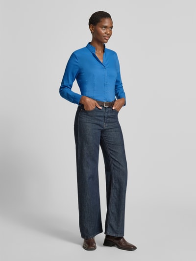 More & More Overhemdblouse met knoopsluiting Oceaanblauw - 1