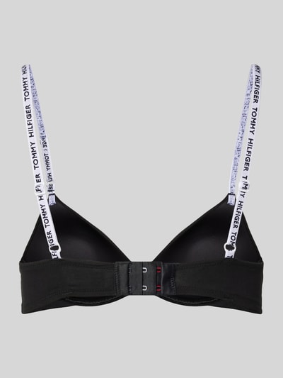 TOMMY HILFIGER Push-up-bh met labeldetails, model 'HERITAGE' Zwart - 3