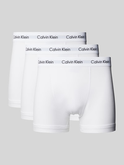 Calvin Klein Underwear Trunks mit Label-Bund im 3er-Pack Weiss 1