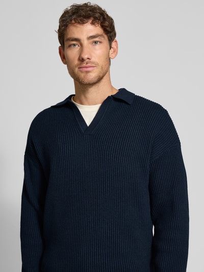 Drykorn Strickpullover mit Polokragen Blau 3