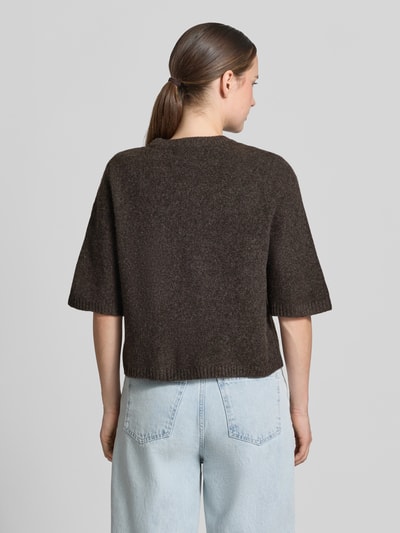 VERO MODA oversized pullover met wol model 'BOOM' Chocoladebruin - 5