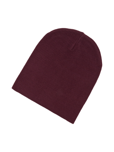 REVIEW Beanie mit Logo-Aufnäher Bordeaux 1