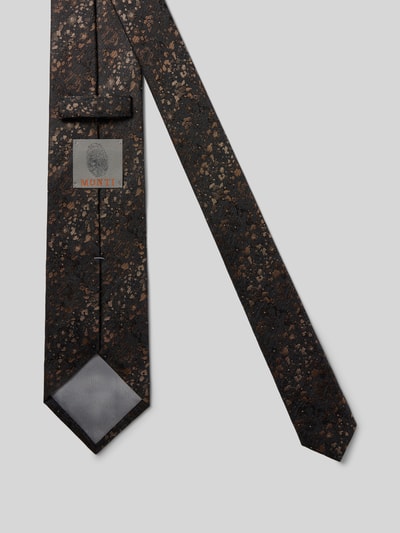 MONTI Krawatte aus Seide im Allover-Look (7,5 cm) Mud 2