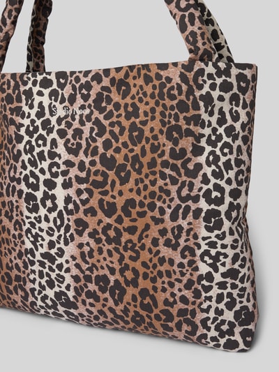 STUDIO NOOS Handtas met labelstitching, model 'Hazel' Hazelnoot - 3