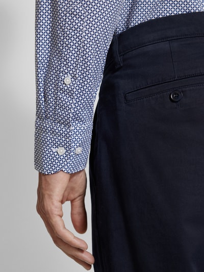 Tommy Hilfiger Regular fit zakelijk overhemd met knoopsluiting, model 'John' Marineblauw - 3