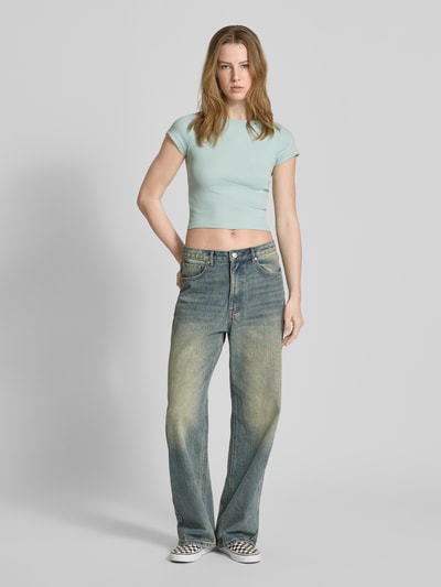 Review T-shirt z okrągłym dekoltem Błękitny 1