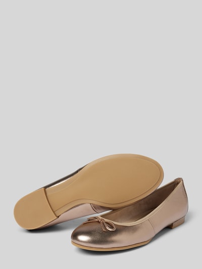 Tamaris Ballerinas mit Zierschleife Rose Gold 4