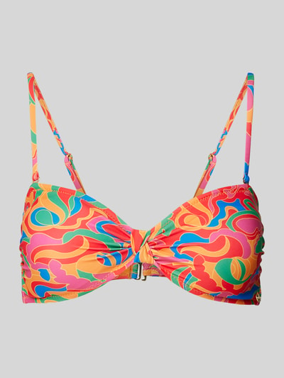 Shiwi Bikinitop met knoopdetail, model 'Zoe' Oranje - 1