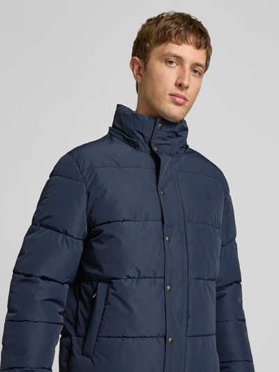 Superdry Steppjacke mit Kapuze und Reißverschluss Dunkelblau Melange 3