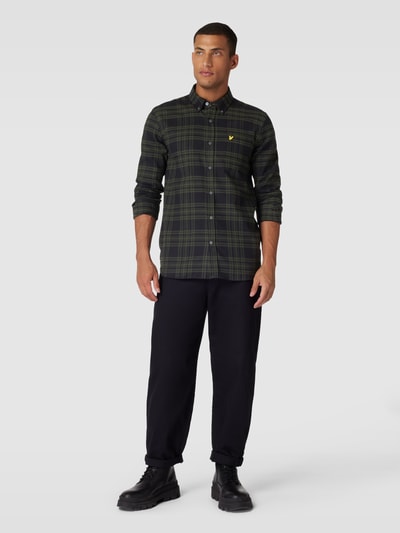 Lyle & Scott Freizeithemd mit Karomuster Modell 'Check' Oliv 1