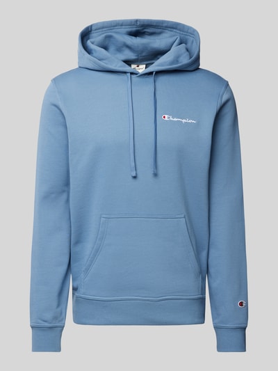 CHAMPION Hoodie mit Label-Stitching Blau 2