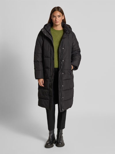 Tom Tailor Regular Fit Steppmantel mit doppelten Reißverschlusstaschen Black 1