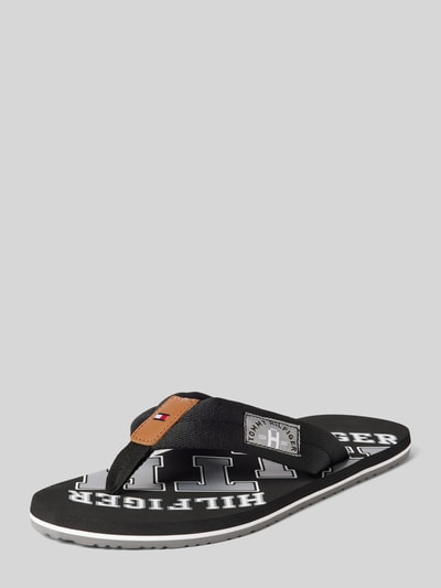 Tommy Hilfiger Klapki z nadrukiem z logo model ‘ESSENTIAL’ Czarny 1