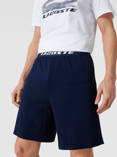 Lacoste Pyjama mit Label-Print Weiss 3