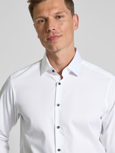 Jake*s Regular Fit Business-Hemd mit Knopfleiste Weiss 3