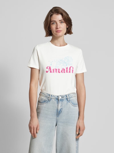 Mango T-Shirt mit Rundhalsausschnitt Modell 'RIN' Weiss 4