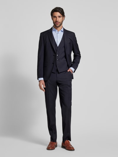 BOSS Slim Fit Anzughose aus reiner Schurwolle Modell 'GENIUS' Marine 1