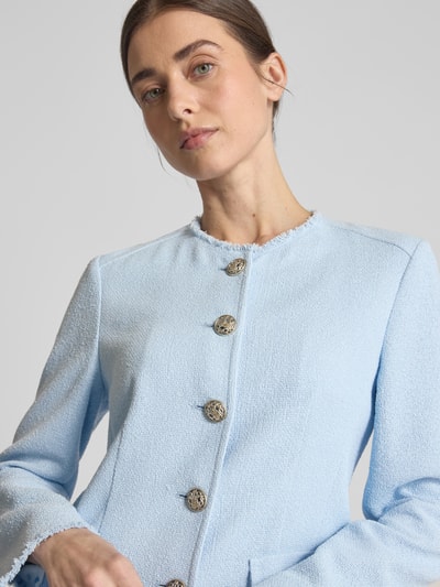 WHITE LABEL Lange blazer met opgestikte klepzakken Bleu - 3